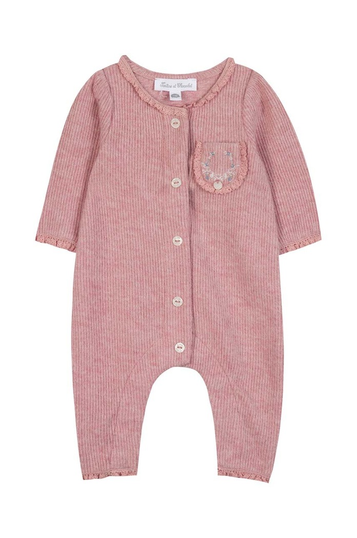 Dětské bavlněné dupačky Tartine et Chocolat TZ32000.80.86 růžová AW24