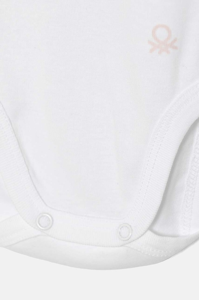 Bavlněné kojenecké body United Colors of Benetton 3-pack 3GI70B089.G.W.Repropose růžová