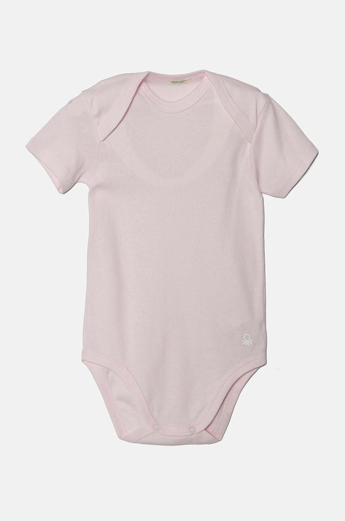 United Colors of Benetton body bawełniane niemowlęce 3-pack 3GI70B079.G.W.Repropose różowy AW24