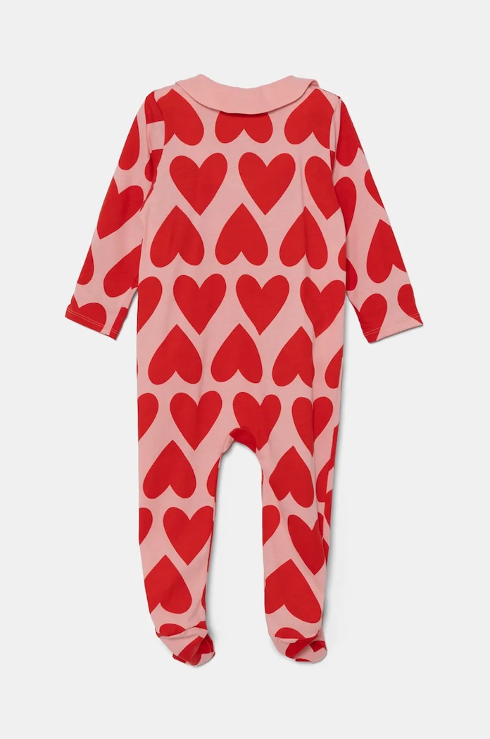 United Colors of Benetton śpioszki bawełniane niemowlęce 3MR70T01W.W.Seasonal różowy AW24