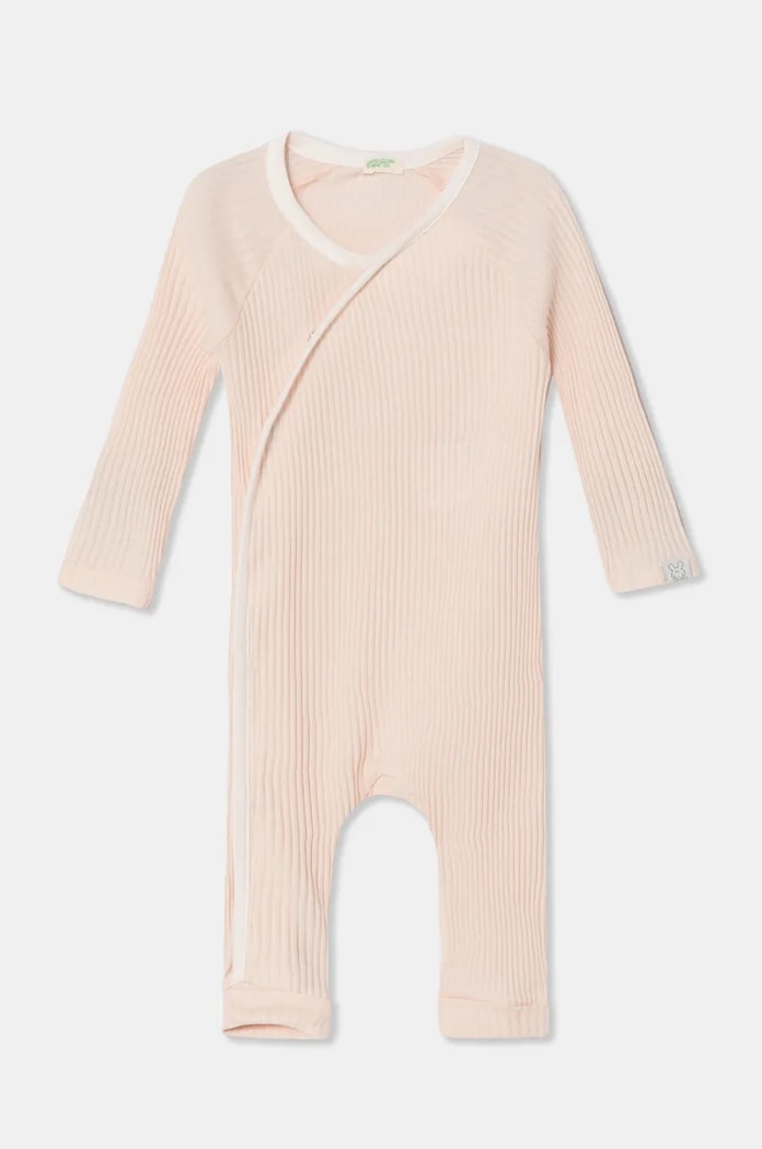 United Colors of Benetton pajacyk niemowlęcy bawełniany Produkt niemowlęcy pomarańczowy 3FMG0T01Z.G.W.Seasonal