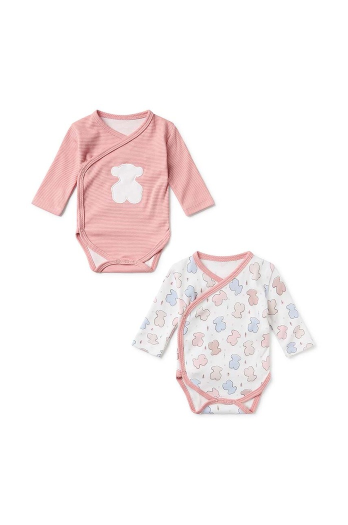Bavlněné kojenecké body Tous Colors 2-pack 2-pack růžová Colors.2109.G