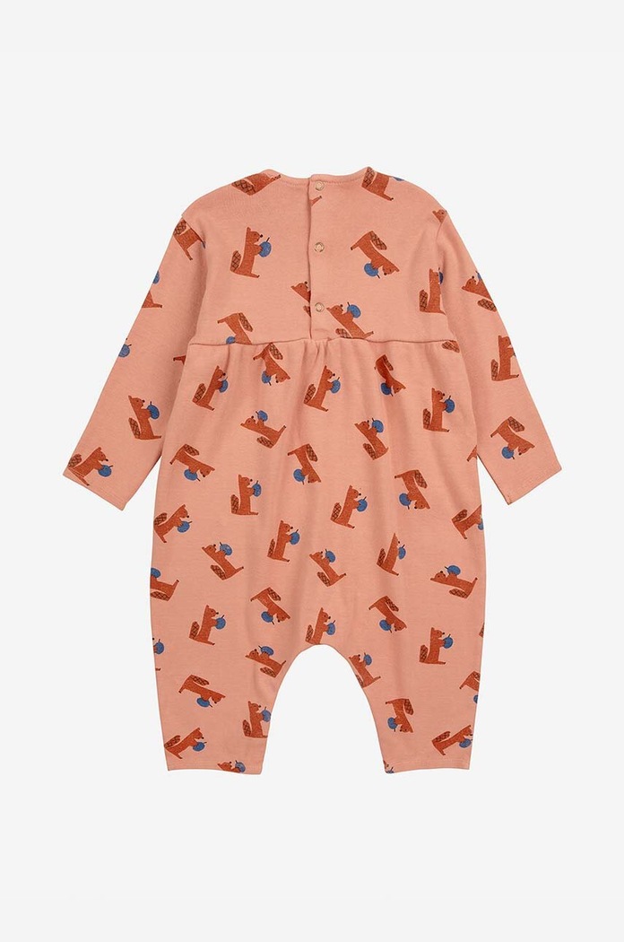 Bobo Choses rampers niemowlęcy Hungry Squirrel 224AB073 pomarańczowy AW24
