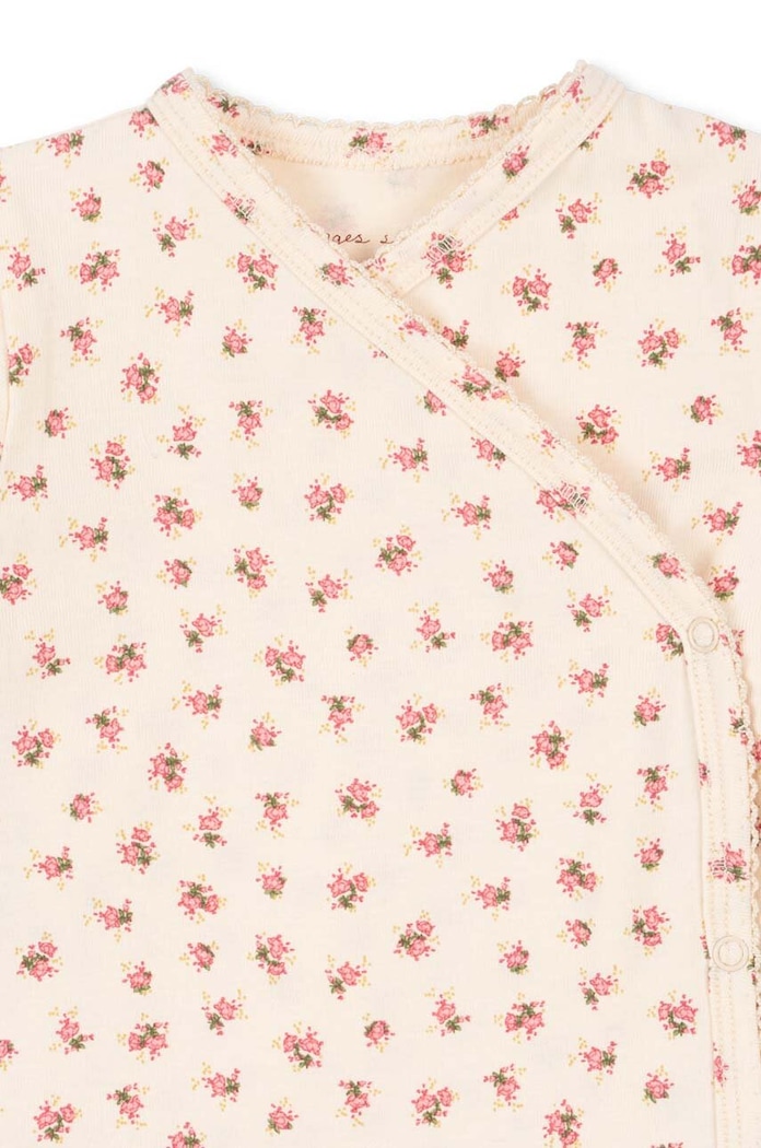 Băieți Konges Sløjd body bebe BASIC LS NEWBORN BODY GOTS KS101414 bej