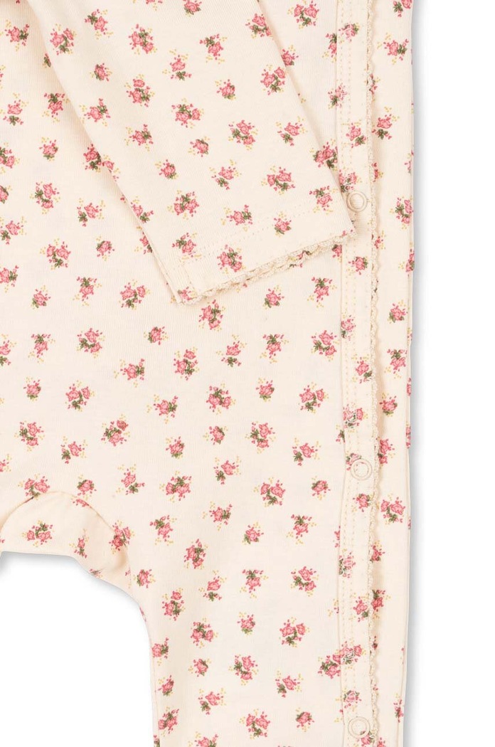 Konges Sløjd rampers niemowlęcy BASIC NEWBORN ONESIE GOTS beżowy KS101415