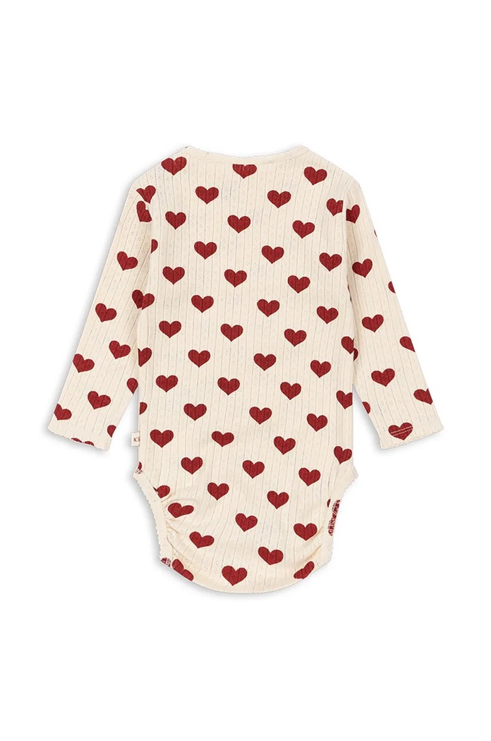 Konges Sløjd body bawełniane niemowlęce MINNIE BODY GOTS KS101606 beżowy AW24