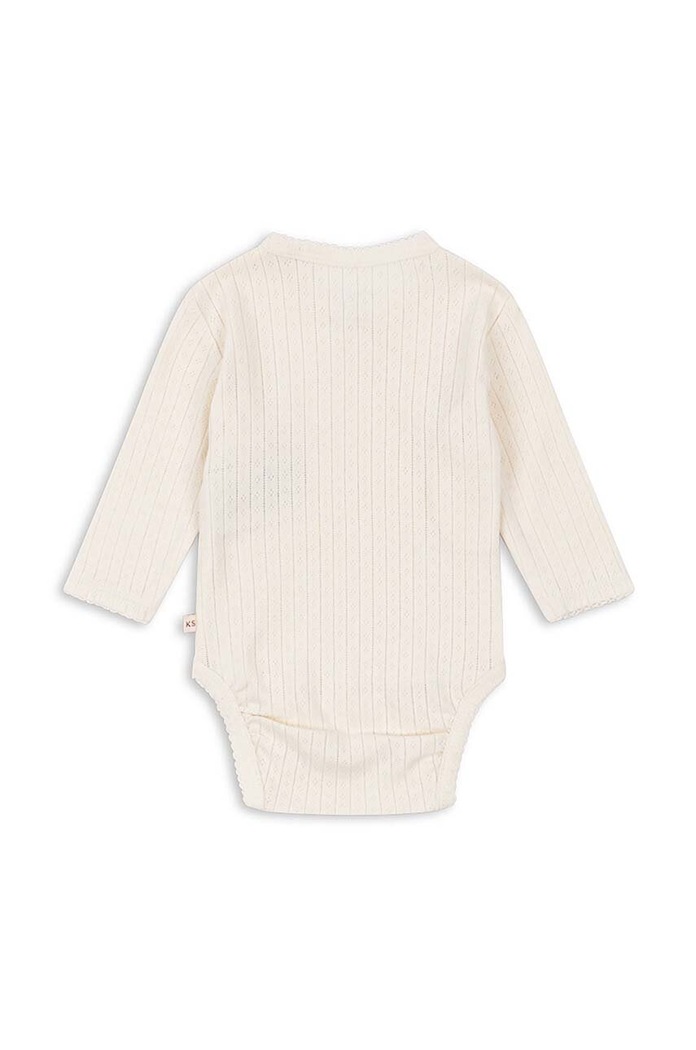 Konges Sløjd body bawełniane niemowlęce MINNIE NEWBORN BODY GOTS KS101609 biały AW24