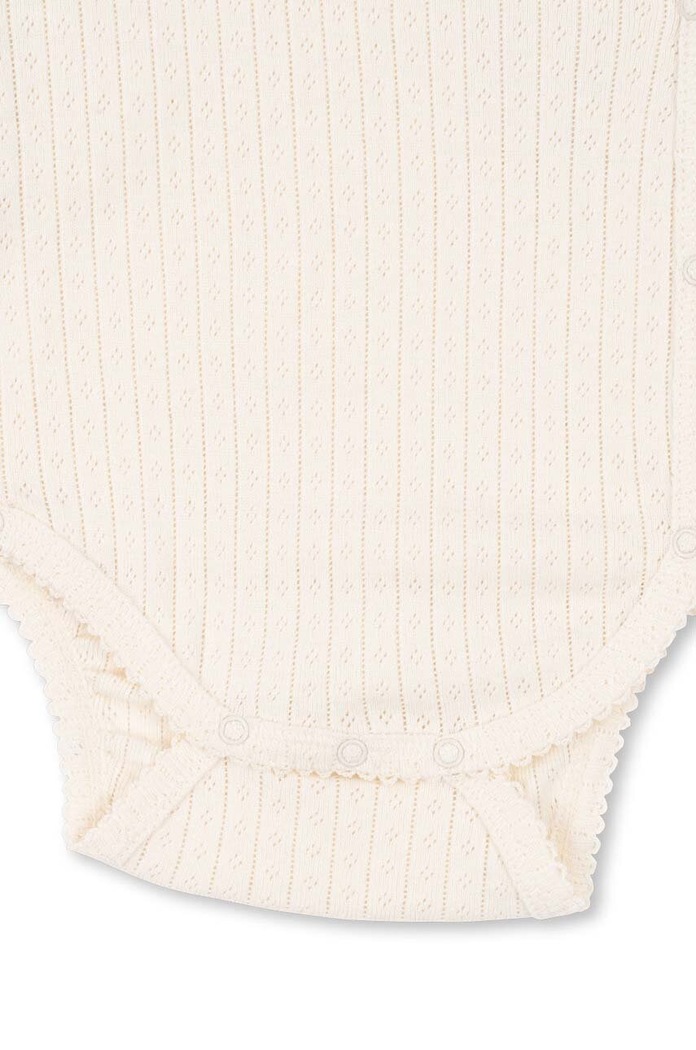 Konges Sløjd body bawełniane niemowlęce MINNIE NEWBORN BODY GOTS KS101609 biały