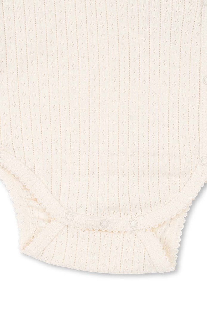 Konges Sløjd body bawełniane niemowlęce MINNIE NEWBORN BODY GOTS KS101609 biały