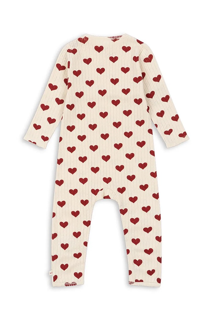 Bavlnené dupačky pre bábätká Konges Sløjd MINNIE ONESIE GOTS KS101611 béžová AW24