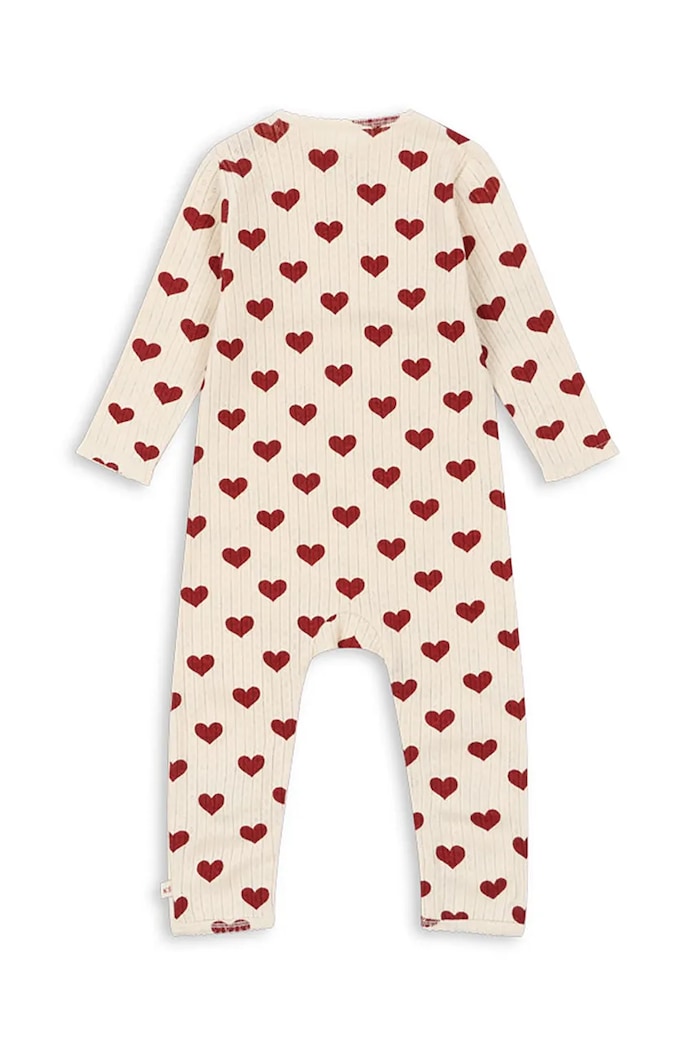 Bavlnené dupačky pre bábätká Konges Sløjd MINNIE ONESIE GOTS KS101611 béžová AW24