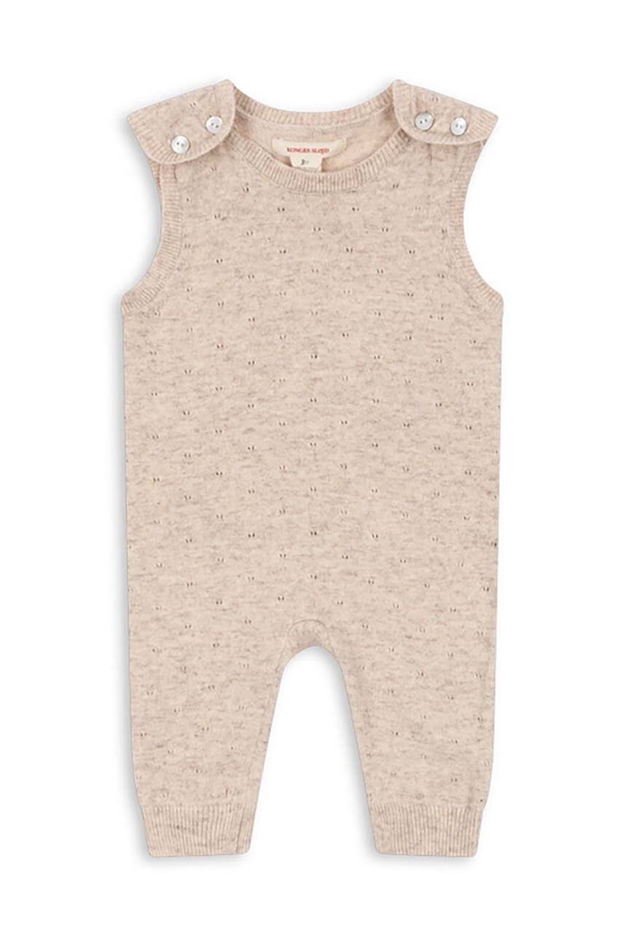 Dětské vlněné rampery Konges Sløjd MINO KNIT SPENCER KS101617 béžová AW24