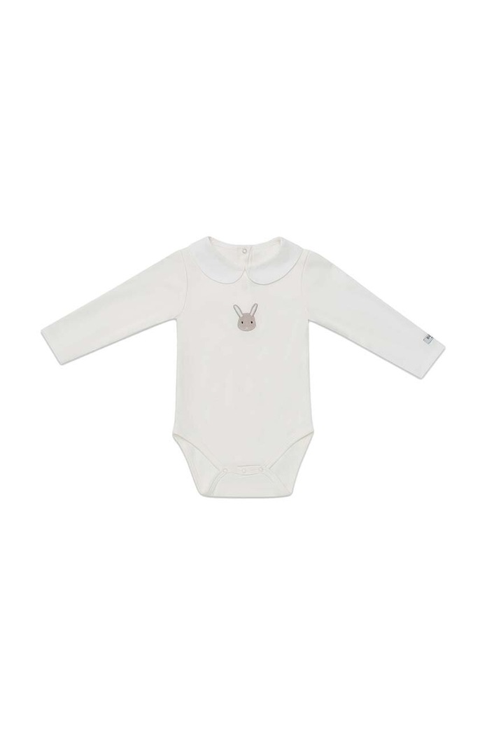 Donsje body din bumbac pentru bebelusi Davo Bodysuit Bunny 3030102. alb AW24