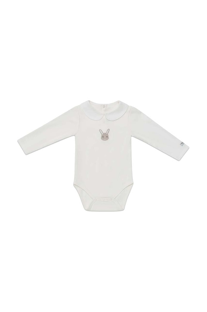 Donsje body din bumbac pentru bebelusi Davo Bodysuit Bunny 3030102. alb AW24