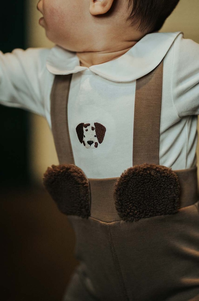 Βαμβακερά φορμάκια για μωρά Donsje Davo Bodysuit Dalmatian Βρεφικό προϊόν λευκό 3030105.