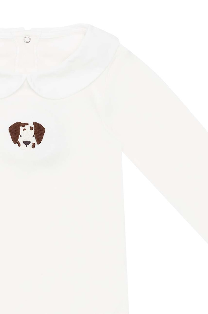 Βαμβακερά φορμάκια για μωρά Donsje Davo Bodysuit Dalmatian λευκό 3030105.