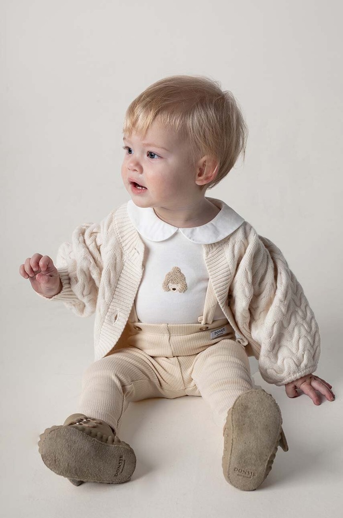 Donsje body bawełniane niemowlęce Davo Bodysuit Poodle Produkt niemowlęcy biały 3030106.