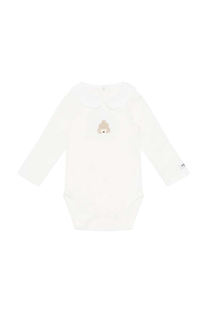 Donsje body bawełniane niemowlęce Davo Bodysuit Poodle 3030106. biały AW24