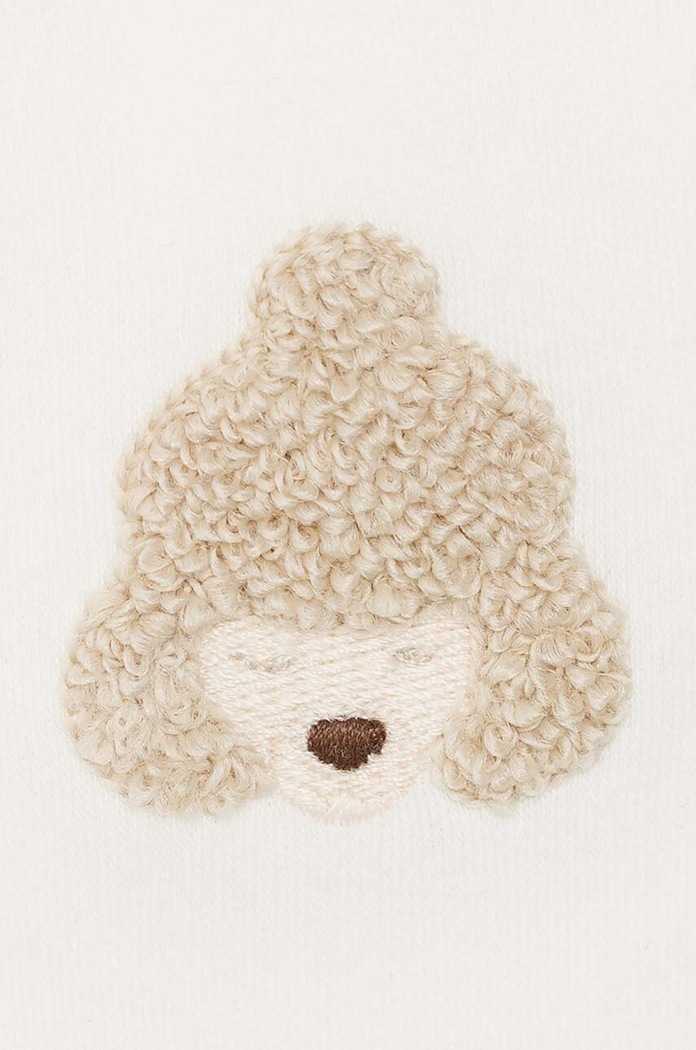 Donsje body bawełniane niemowlęce Davo Bodysuit Poodle 3030106. biały