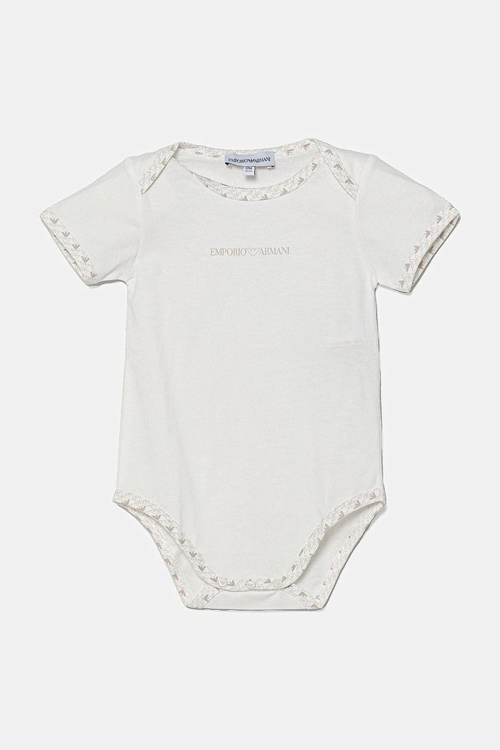 Chlapec Bavlnené body pre bábätká Emporio Armani 2-pak EY000010.AF10913 béžová