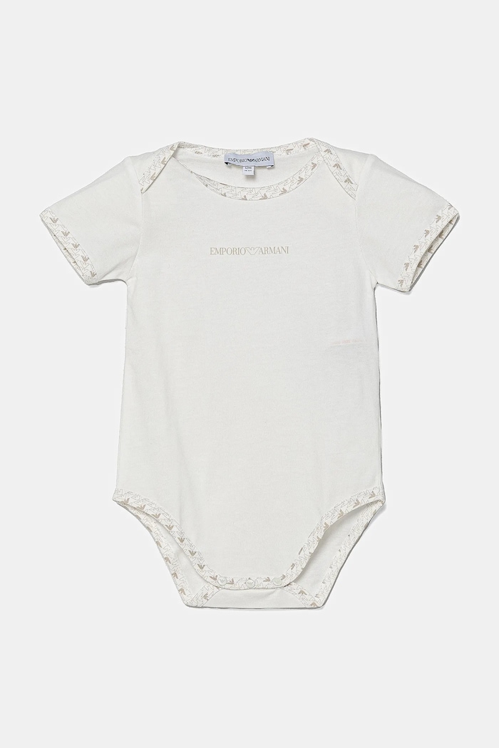 Chlapec Bavlnené body pre bábätká Emporio Armani 2-pak EY000010.AF10913 béžová