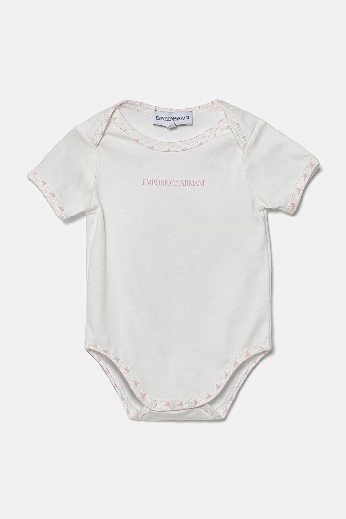 Emporio Armani body din bumbac pentru bebelusi 2-pack EY000010.AF10913 roz SS25