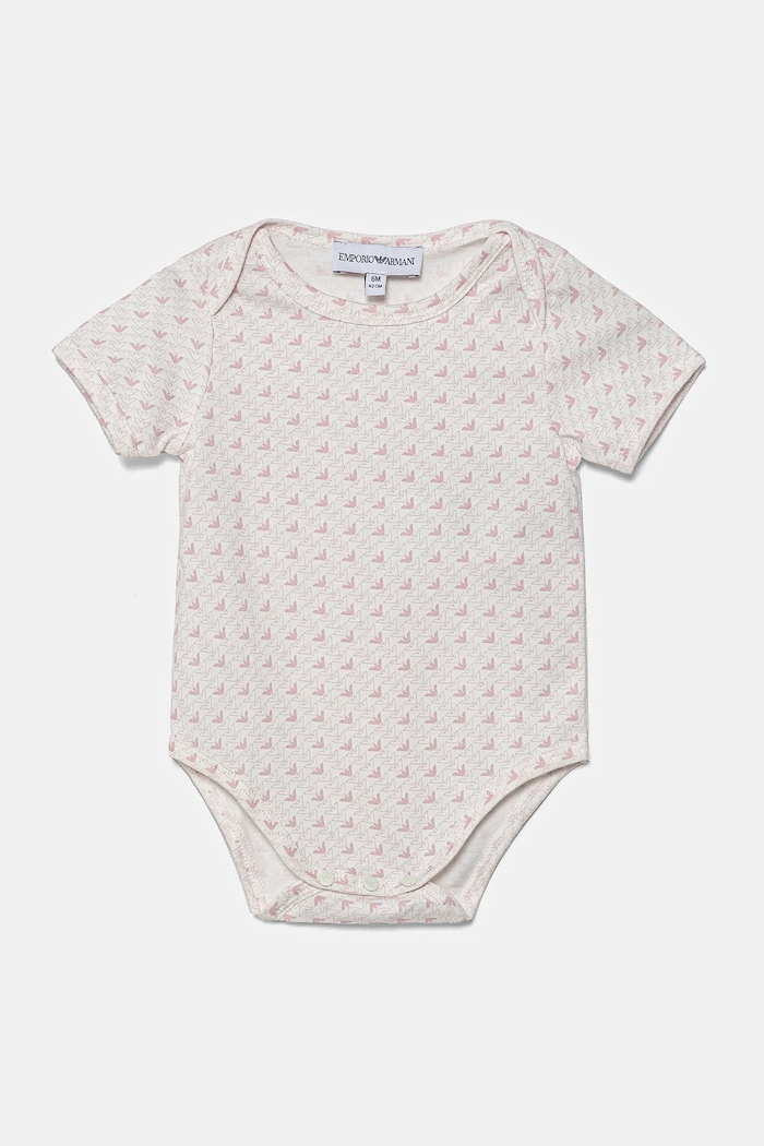 Emporio Armani body din bumbac pentru bebelusi 2-pack EY000010.AF10913 roz