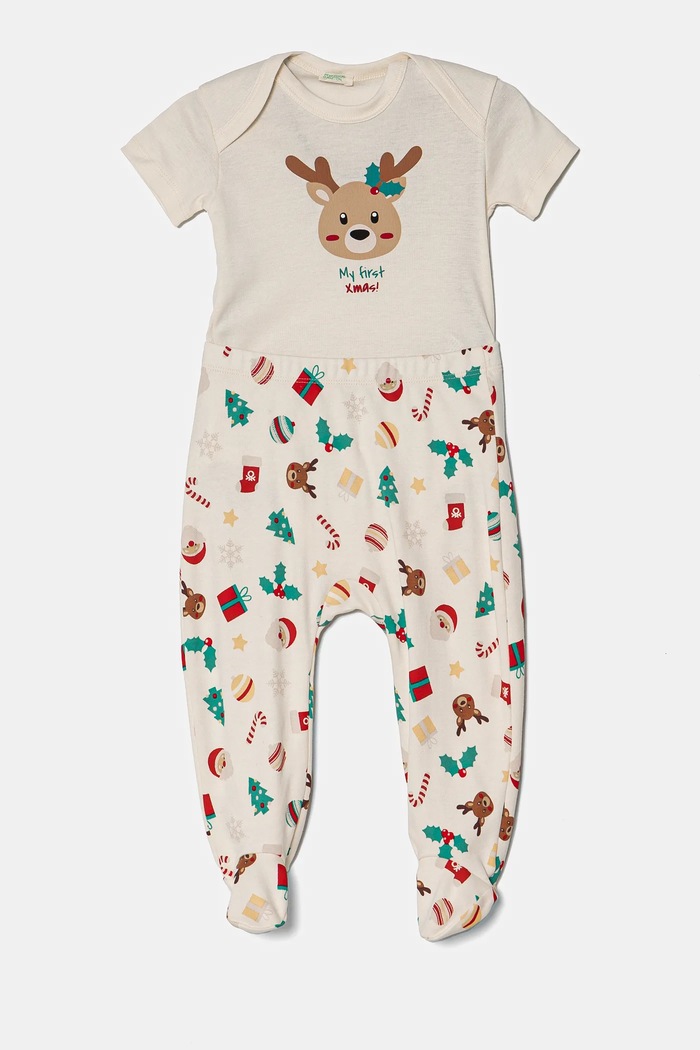 Chłopiec United Colors of Benetton pajacyk 30BB0K02K.W.Seasonal beżowy