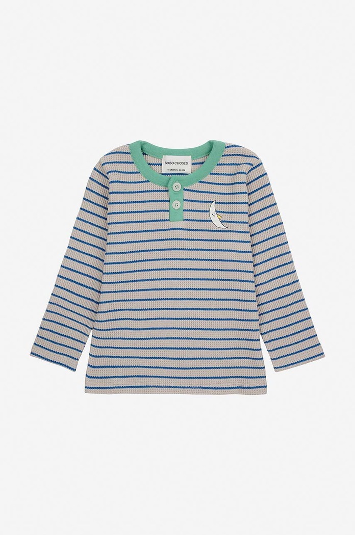 Bobo Choses longsleeve bebelusi cu modele albastru 224AB023