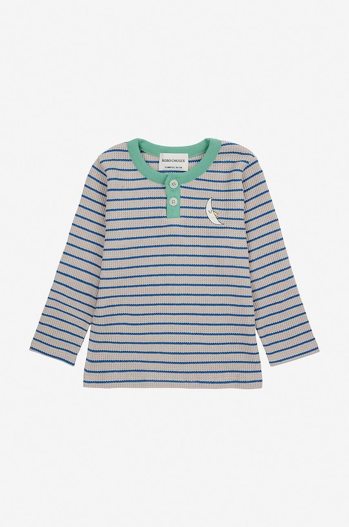 Bobo Choses longsleeve bebelusi cu modele albastru 224AB023