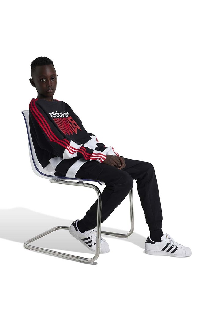 Παιδική βαμβακερή μπλούζα adidas Originals CREW IZ4629