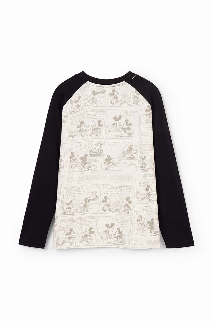 Detská bavlnená košeľa s dlhým rukávom Desigual MICKEY MOUSE čierna 24WBTK10