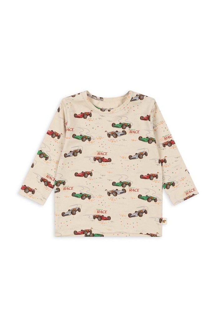 Konges Sløjd longsleeve niemowlęcy BASIC BLOUSE GOTS wzorzyste beżowy KS101412.B