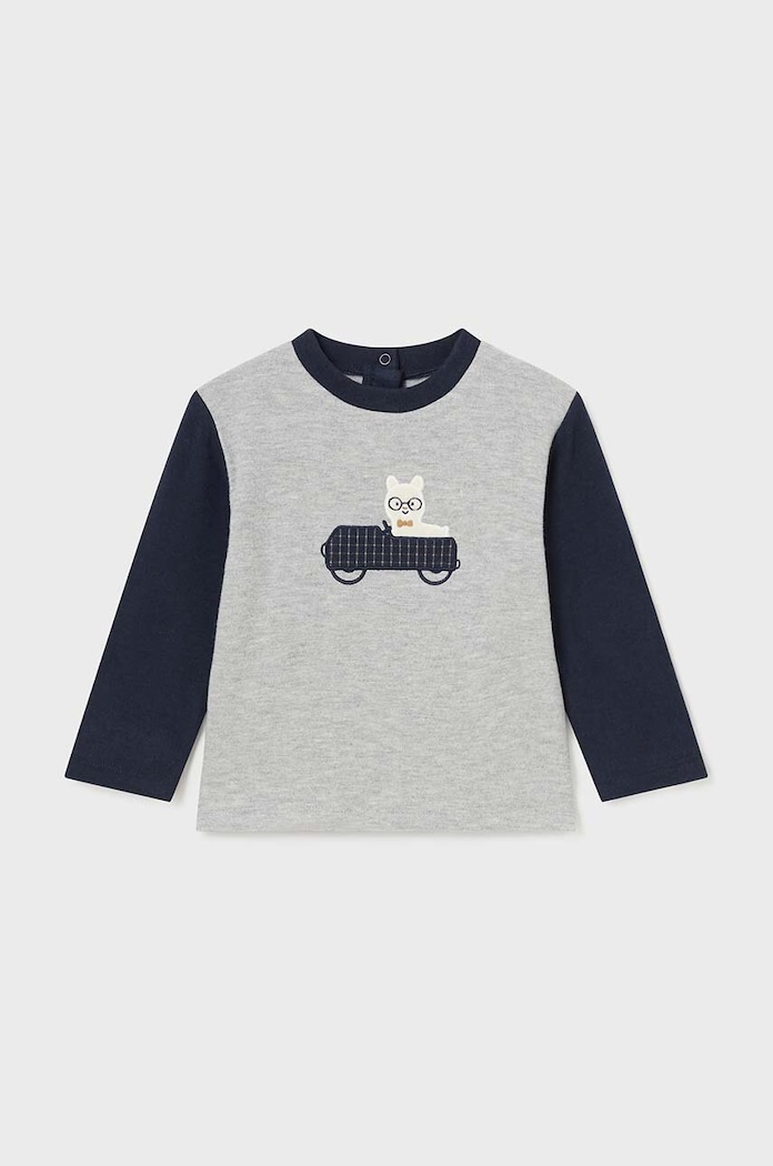 Mayoral longsleeve niemowlęcy z elastanem szary 2031.3B.Baby.9BYH