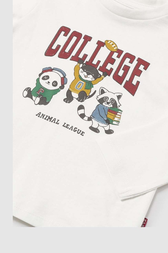 Mayoral Longsleeve bawełniany niemowlęcy 2032.3C.Baby.9BYH bordowy AW24