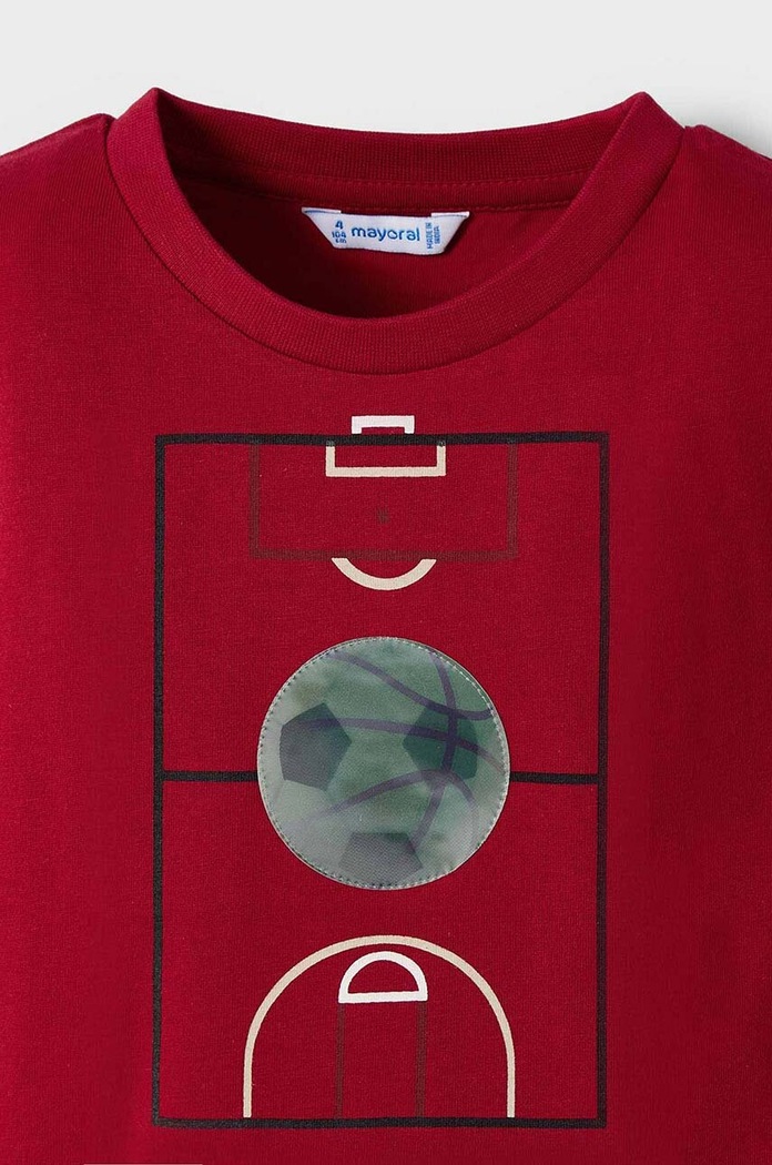 Chłopiec Mayoral longsleeve bawełniany dziecięcy 4044.5C.Mini.9BYH czerwony