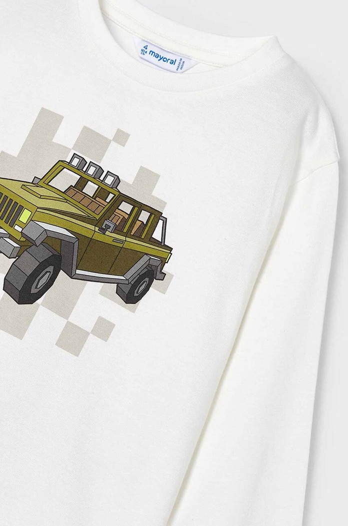 Chłopiec Mayoral longsleeve bawełniany dziecięcy 4052.5F.Mini.9BYH zielony