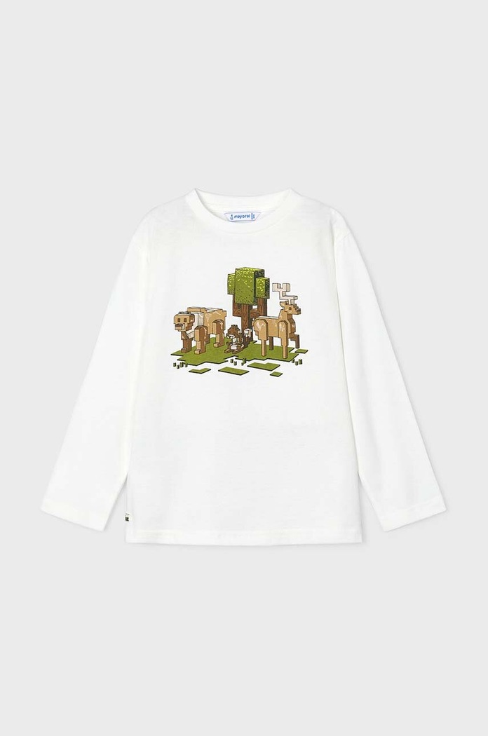 Mayoral Longsleeve bawełniany dziecięcy zielony 4054.5F.Mini.9BYH
