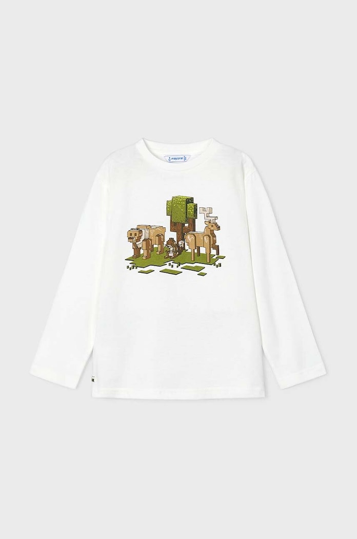 Mayoral Longsleeve bawełniany dziecięcy zielony 4054.5F.Mini.9BYH