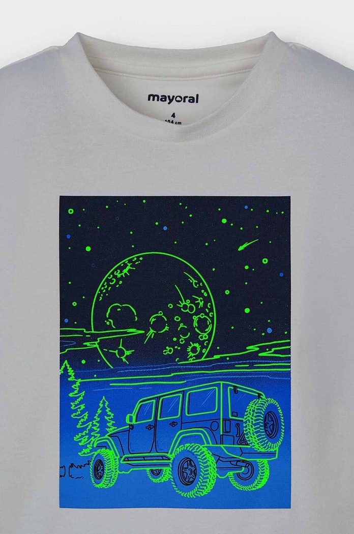 Chłopiec Mayoral longsleeve bawełniany dziecięcy 4057.5G.Mini.9BYH beżowy