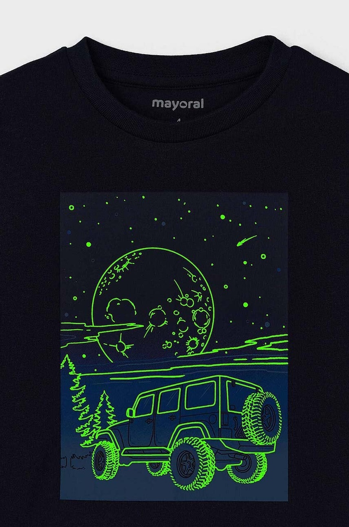 Mayoral longsleeve bawełniany dziecięcy niebieski 4057.5G.Mini.9BYH