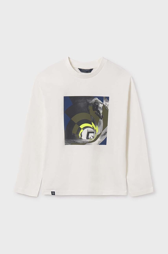 Mayoral longsleeve bawełniany dziecięcy 2-pack 7083.7C.Junior.9BYH granatowy AW24