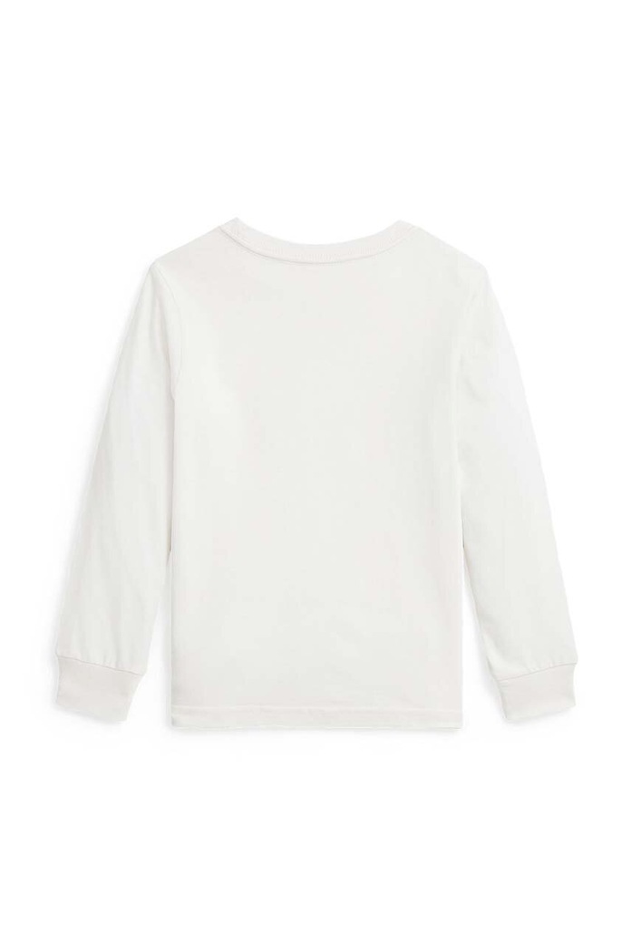 Παιδικό βαμβακερό μακρυμάνικο Polo Ralph Lauren 322883620010 λευκό AW24