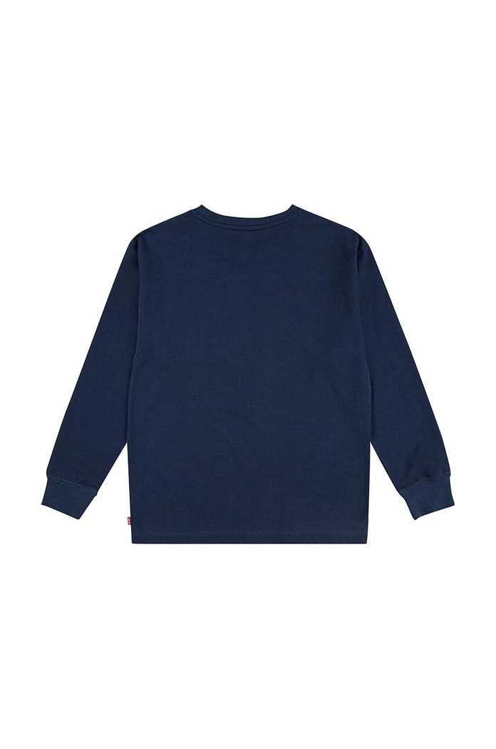 Παιδική μπλούζα Levi's LONG SLEEVE POCKET TEE 9EL555 σκούρο μπλε AW24