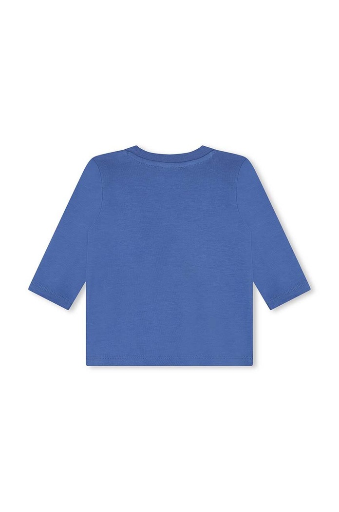 Dětské bavlněné tričko s dlouhým rukávem Kenzo Kids K60518.86.102 modrá AW24