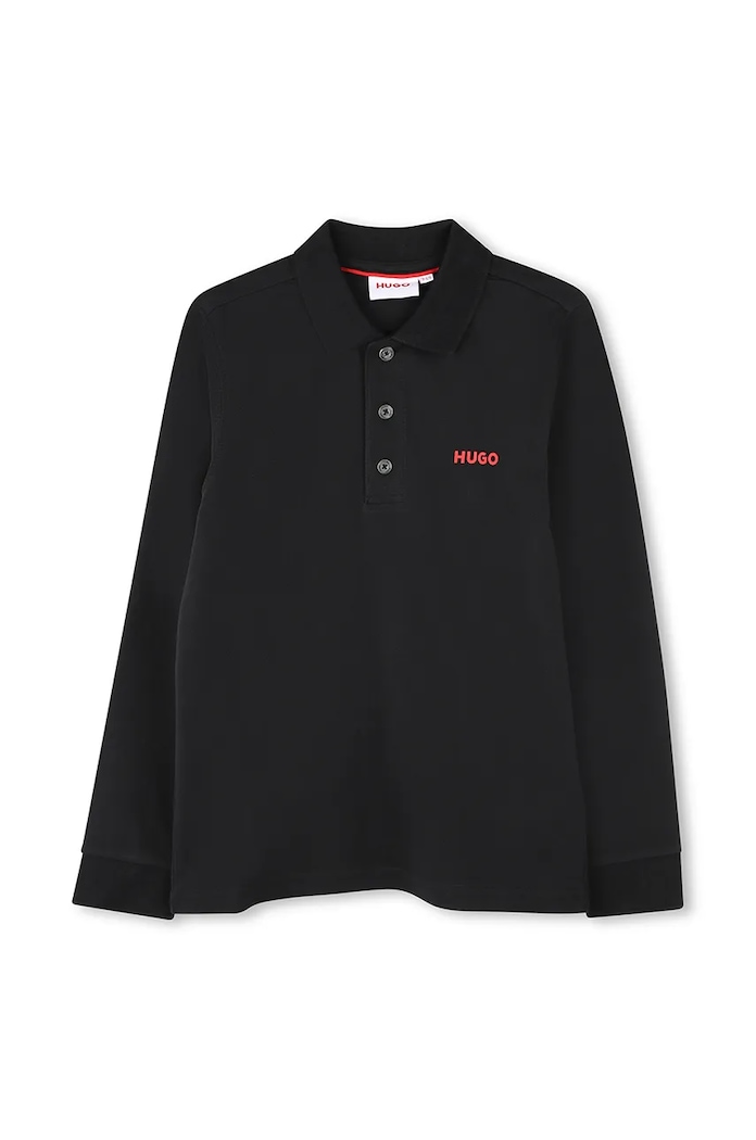 HUGO longsleeve dziecięcy z elastanem czarny G00156.114.150