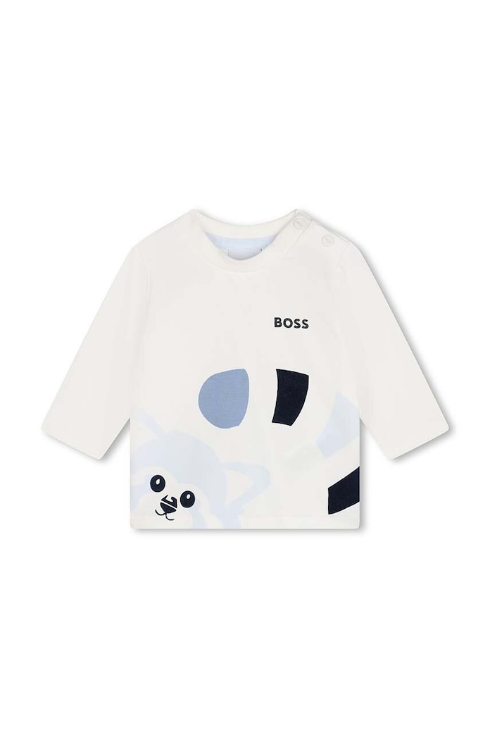 BOSS longsleeve niemowlęcy pozostałe beżowy J51042.