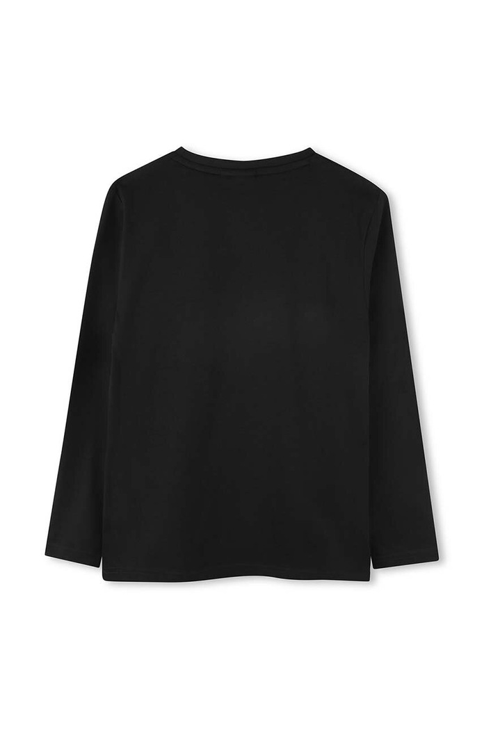 BOSS longsleeve bawełniany dziecięcy J51208.114.150 czarny AW24