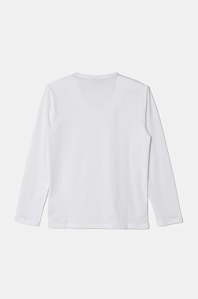 BOSS longsleeve bawełniany dziecięcy J51208.162.174 biały AW24