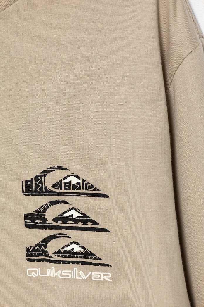 CHLAPEC Dětské bavlněné tričko s dlouhým rukávem Quiksilver VINTAGE MIX LS EQBZT04799 béžová